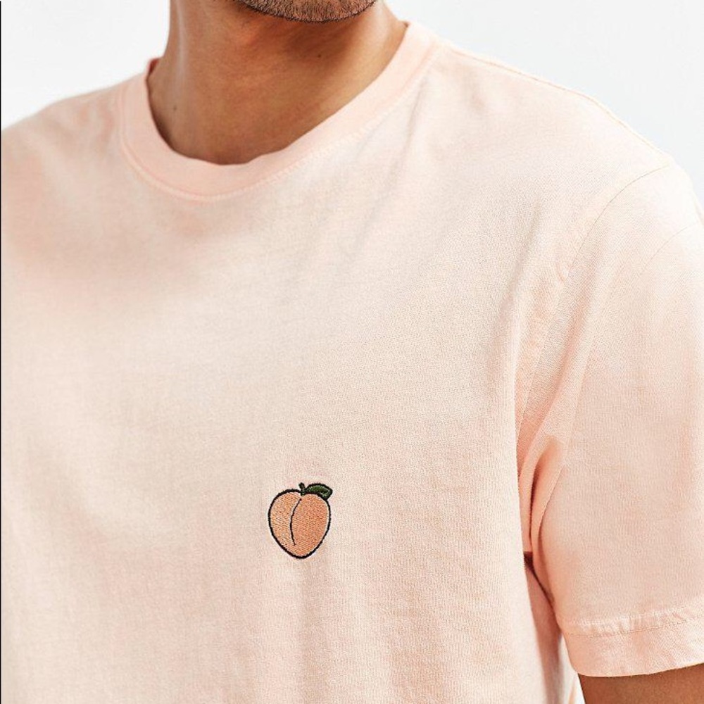 Urban Outfitters “Embroidered Peach” Tee